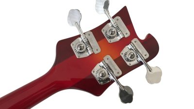 Custom Nova PM 4003 Cherry Fireglo Psychedelic Left Handed Bass Dot Fretboard Inlays - Image 5