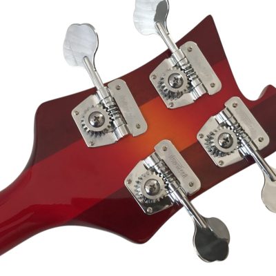 Custom Nova PM 4001 Cherry Fireglo Psychedelic Left Handed Bass Dot Fretboard Inlays - Image 5