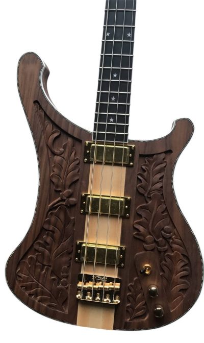 Custom Nova Lemmy Kilmister Engrave Carved 4003 Walnut Satin Bass