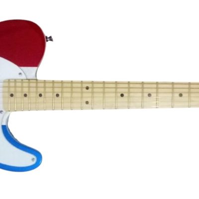 Custom Regent Buck Owens Red Blue Silver Sparkle Finish Guitar White Pickguard - Image 2
