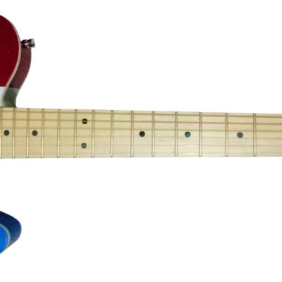 Custom Regent Buck Owens Red Blue Silver Sparkle Finish Guitar White Pickguard - Image 4