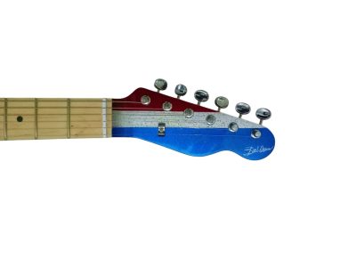Custom Regent Buck Owens Red Blue Silver Sparkle Finish Guitar White Pickguard - Image 5