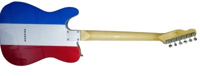 Custom Regent Buck Owens Red Blue Silver Sparkle Finish Guitar White Pickguard - Image 6