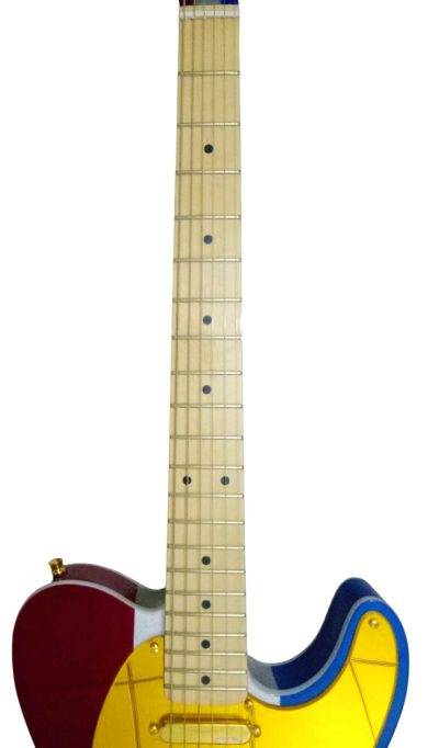 Custom Regent Buck Owens Red Blue Silver Sparkle Finish Guitar Gold Pickguard - Image 4