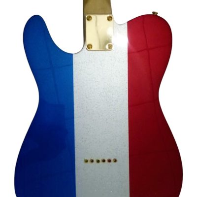 Custom Regent Buck Owens Red Blue Silver Sparkle Finish Guitar Gold Pickguard - Image 6