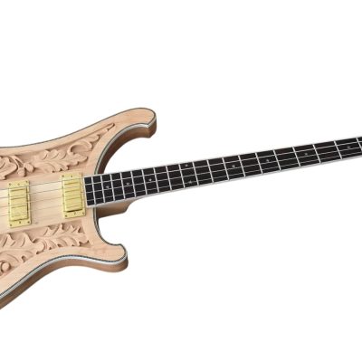 Custom Nova Lemmy Kilmister Carved Engrave 4004 No Paint 4 String Bass - Image 4