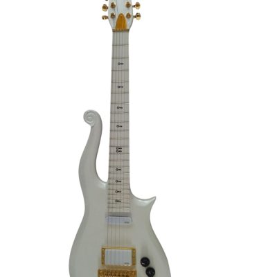 Custom Ember Prince Cloud White Guitar With Battery