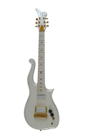 Custom Ember Prince Cloud White Guitar With Battery