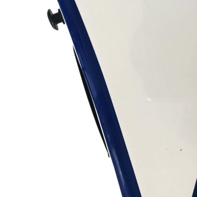 Custom Race Explorer Flying V Blue Bevel White Electric Guitar - Image 3