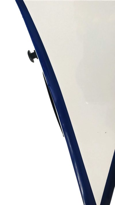 Custom Race Explorer Flying V Blue Bevel White Electric Guitar Floyd Rose Tremolo - Image 3
