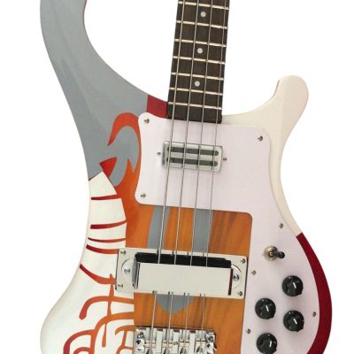 Custom Nova 4001 Psychedelic Paul McCartney Cherry Fireglo Bass