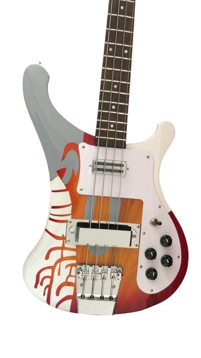 Custom Nova 4003 Psychedelic Paul McCartney Cherry Fireglo Bass