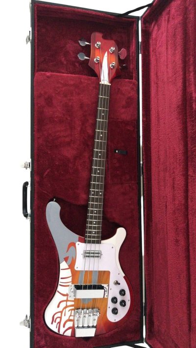 Custom Nova 4003 Psychedelic Paul McCartney Cherry Fireglo Bass - Image 4
