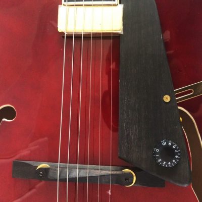 Custom Crown Hollow Body Archtop Cutaway Fhole Red Claret Solid Spruce Top Guitar - Image 5