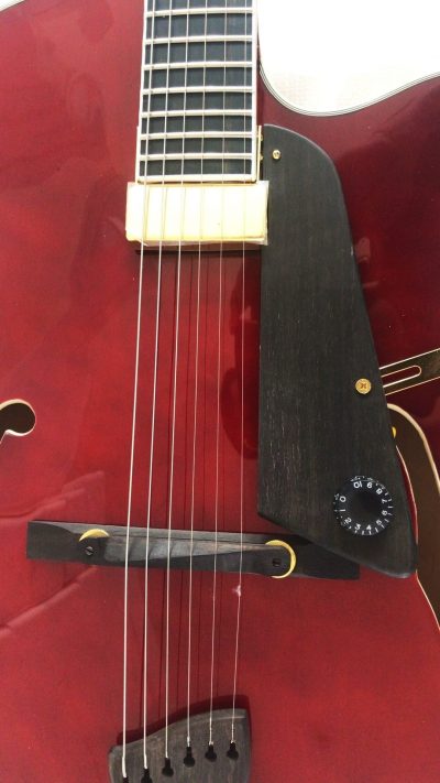 Custom Crown Hollow Body Archtop Cutaway Fhole Red Claret Solid Spruce Top Guitar - Image 5