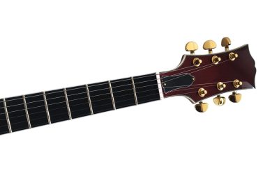 Custom Crown Hollow Body Archtop Cutaway Fhole Red Claret Solid Spruce Top Guitar - Image 8