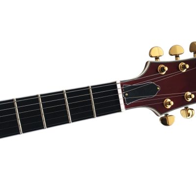 Custom Crown Hollow Body Archtop Cutaway Fhole Red Claret Solid Spruce Top Guitar - Image 8