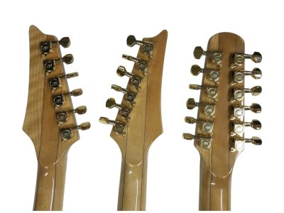 Custom Axis Steve Triple Neck White Jem 12 and 6 and 6 String Guitar - Image 6