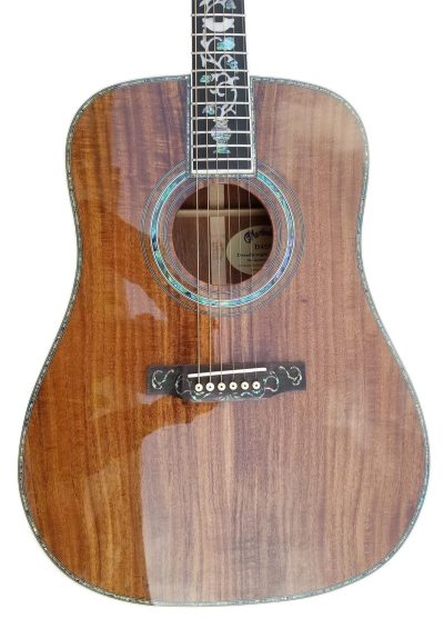 Custom Vertex D45S Koa Body Intricate Vine Style Inlays Acoustic Fishman Pickups Guitar