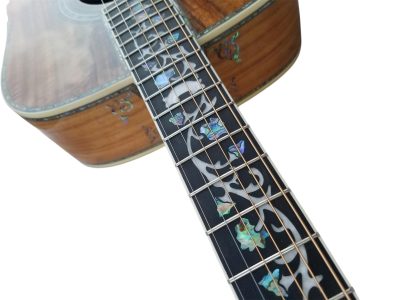Custom Vertex D45S Koa Body Intricate Vine Style Inlays Acoustic Fishman Pickups Guitar - Image 6