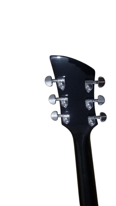 Custom Nova 4080 Geddy Lee Double Neck Jetglo Black 4 String Bass 6 String Guitar - Image 4