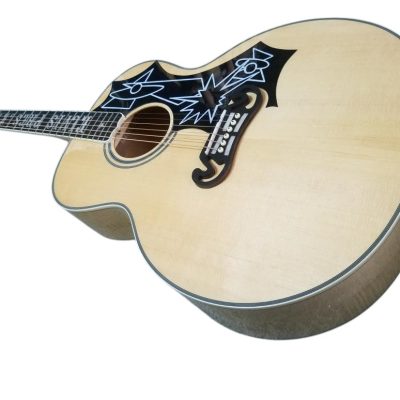 Custom Crown SJ200 Elvis Natural Acoustic Electric Guitar - Image 6