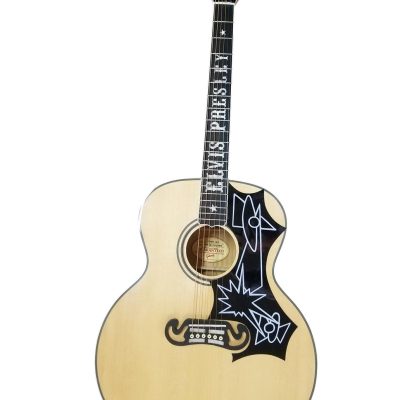 Custom Crown SJ200 Elvis Natural Acoustic Electric Guitar - Image 9