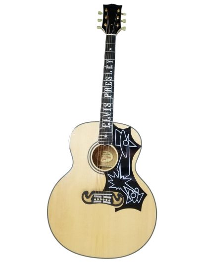 Custom Crown SJ200 Elvis Natural Acoustic Electric Guitar - Image 9