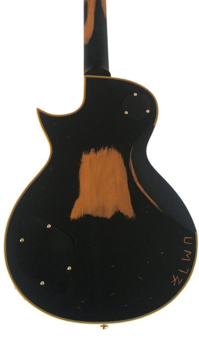 Custom Obsidian James Iron Cross Matte Black Aged Relic Electric Guitar - Image 4