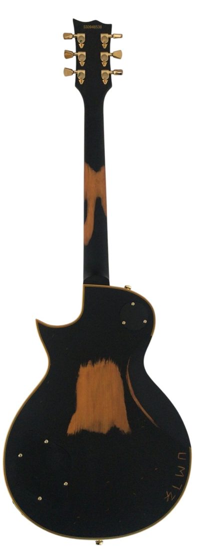 Custom Obsidian James Iron Cross Matte Black Aged Relic Electric Guitar - Image 5