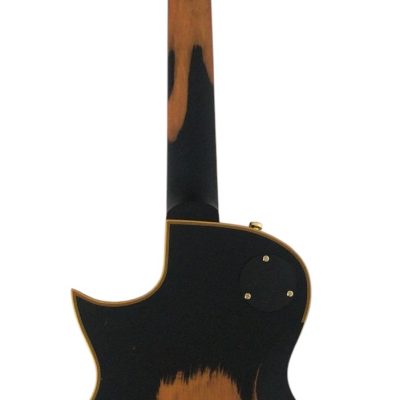 Custom Obsidian James Iron Cross Matte Black Aged Relic Electric Guitar - Image 5