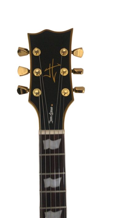 Custom Obsidian James Iron Cross Matte Black Aged Relic Electric Guitar - Image 7