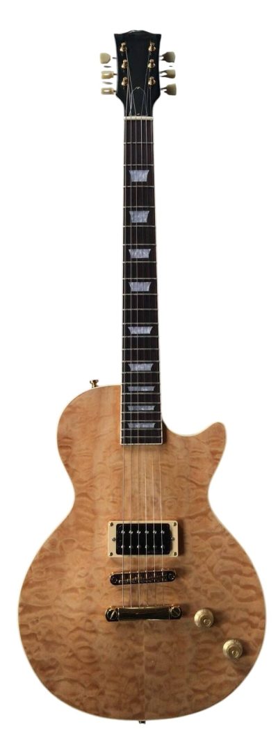Custom Crown Quilted Maple Top Birdseye Single Pickup Guitar - Image 9
