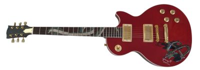 Custom Crown Red Flame Maple Top Snakepit Slash Guitar - Image 3