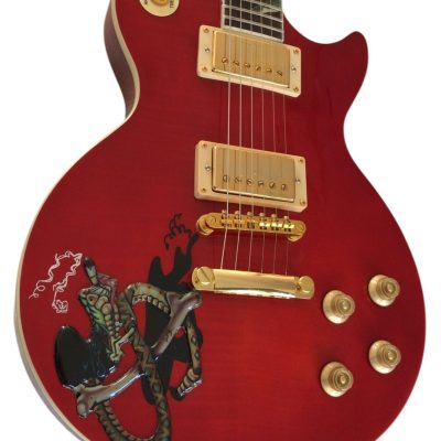 Custom Crown Red Flame Maple Top Snakepit Slash Guitar