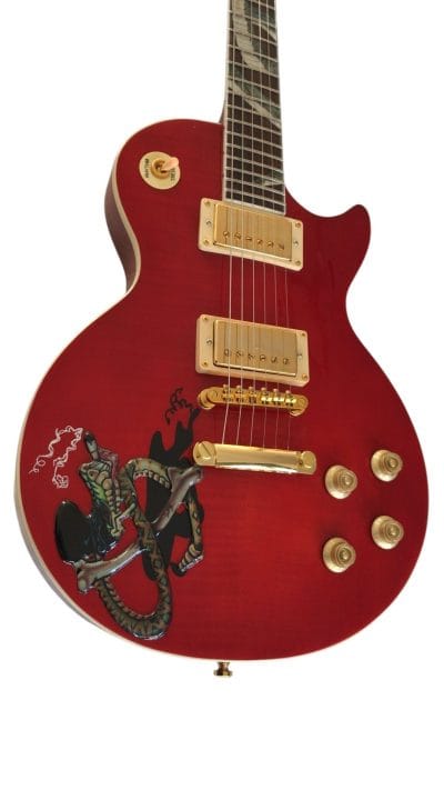 Custom Crown Red Flame Maple Top Snakepit Slash Guitar