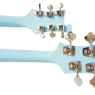 Custom Nova 4080 Geddy Lee Double Neck Blue Boy 4 String Bass 6 String Guitar - Image 3
