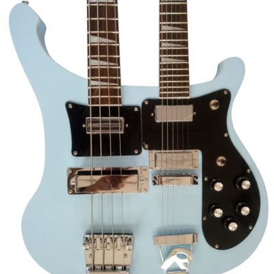 Custom Nova 4080 Geddy Lee Double Neck Blue Boy 4 String Bass 6 String Guitar