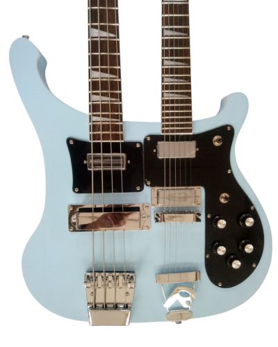 Custom Nova 4080 Geddy Lee Double Neck Blue Boy 4 String Bass 6 String Guitar