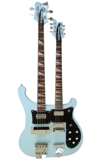 Custom Nova 4080 Geddy Lee Double Neck Blue Boy 4 String Bass 6 String Guitar - Image 9