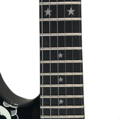 Custom Obsidian Kirk Hammett Ouija Black Guitar - Image 4