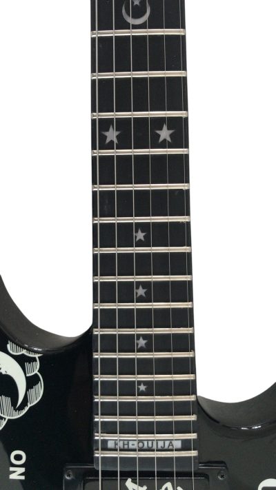 Custom Obsidian Kirk Hammett Ouija Black Guitar - Image 4