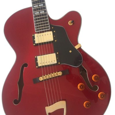 Custom Crown L5 Byrdland Wine Red Metallic Fhole Hollow Body Jazz Guitar