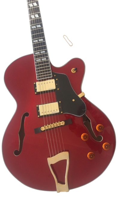 Custom Crown L5 Byrdland Wine Red Metallic Fhole Hollow Body Jazz Guitar