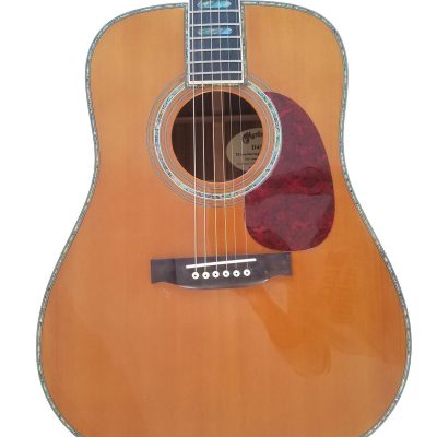 Custom Vertex D45 Natural Aged Amber Yellow Solid Spruce Top Acoustic Fishman Pickups Guitar