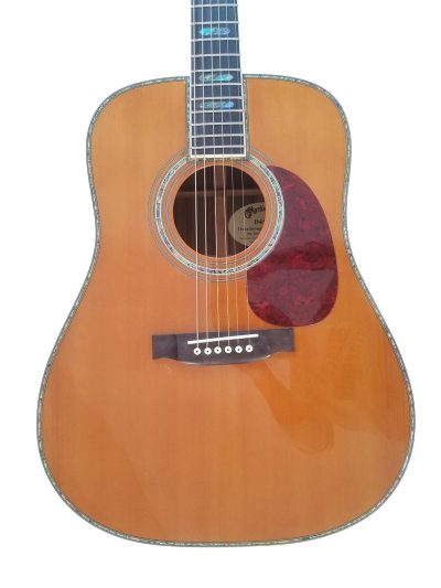 Custom Vertex D45 Natural Aged Amber Yellow Solid Spruce Top Acoustic Fishman Pickups Guitar