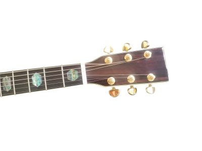 Custom Vertex D45 Natural Aged Amber Yellow Solid Spruce Top Acoustic Fishman Pickups Guitar - Image 5