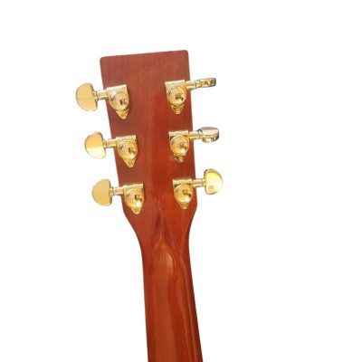 Custom Vertex D45 Natural Aged Amber Yellow Solid Spruce Top Acoustic Fishman Pickups Guitar - Image 8