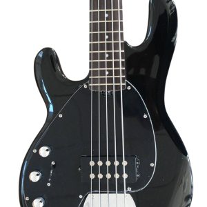 Custom Aether Stingray Black 5 String 1 Pickup Bass