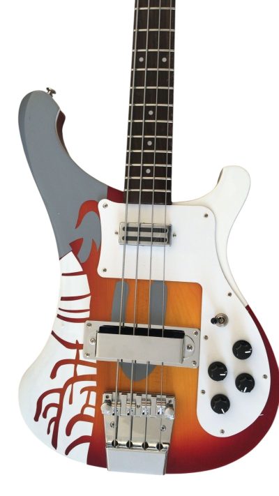 Custom Nova 4003 Psychedelic Paul McCartney Cherry Fireglo 4 String Bass